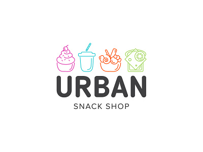 Urban branding design illustration logo typography
