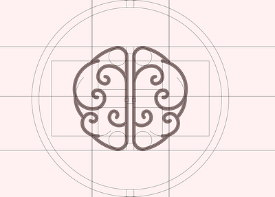 Psychologist Logo Grid brain branding design designer fibonacci golden ratio graphic design graphic designer grid grid design illustration logo logo grid neurologist proporção áurea psychologist vector visual identity