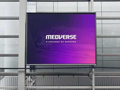 Outdoor Design - Medverse banner brand branding clinic design designer doctor gradient graphic design graphic designer health hospital logo logotype medical medicine outdoor purple vector visual identity