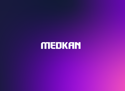MEDKAN - Logotype branding clinic design designer doctor galaxy gradient graphic design graphic designer health hospital logo logotype med medic medical medicine purple vector visual identity