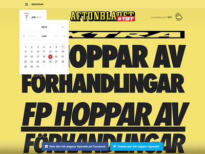 Aftonbladet TBT campaign clean facebook flat news publishing social styleguide tablet twitter typography ui