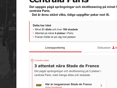 'Aftonbladet Live' – Breaking news events