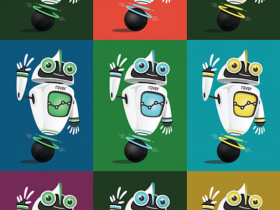 Rover App - Bot Colors app bot colors icon identity illustration lind logo mascot robot rover shaun tech transportation