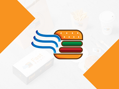 Fast burger logo logo burger logodesign branding