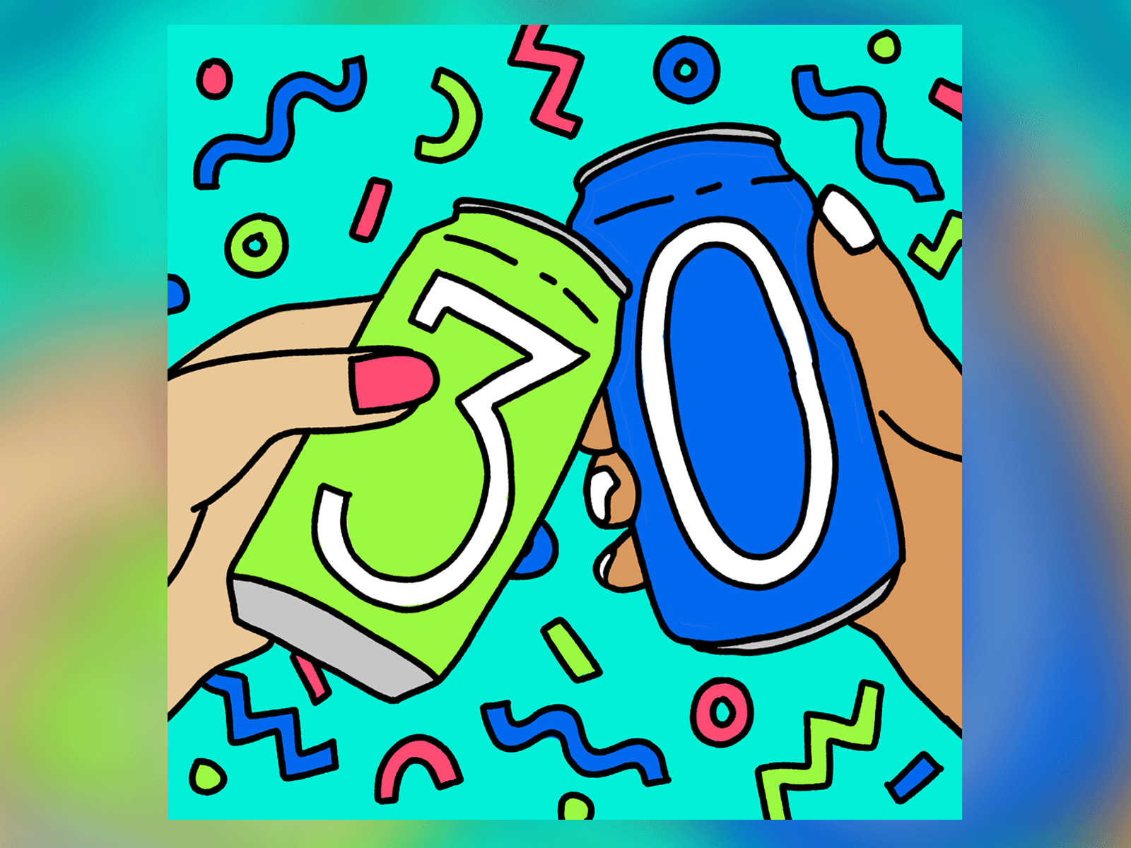 Cheers to 30! 2d animation beer birthday cheers design draw drawing gif gif animated gifs graphicdesign handdrawn happybirthday illustration inspiration inspo ipadpro ipadprocreate procreate