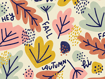hello hey hi fall autumn design fall fall colors graphicdesign hand drawn handdrawn handlettering illustration ipad lettering pattern procreate