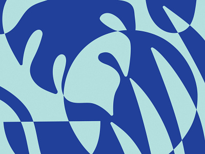 Closeup of my digital art print titled "Abstract in Blue" abstract art design geometric hand drawn handdrawn illustration pattern plant art plants