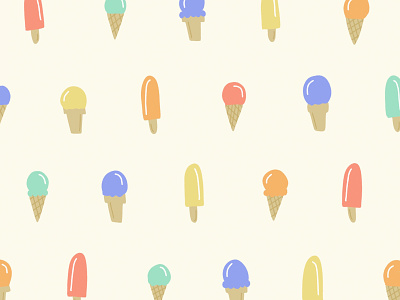 Ice Cream Doodle Pattern chicago drawing hand drawn handdrawn ice cream illustration ipadpro pattern popsicles procreate summer
