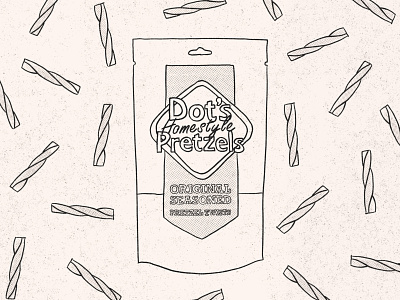Ode to Dot's Pretzels design dots dotspretzels food hand drawn handdrawn handlettering illustration lettering pretzels snacks