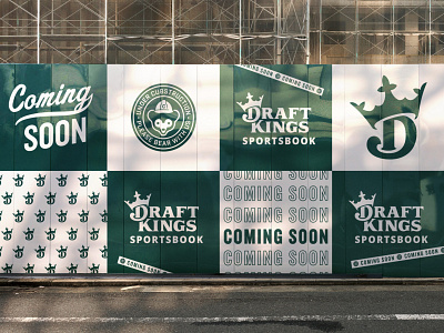 Draft Kings/Cubs Construction Fence Design chicago coming soon construction cubs draft kings fence graphic design type typography wrigley field