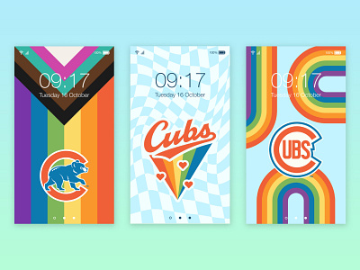 Chicago Cubs Pride Wallpapers chicago cubs cubs design pride pride month rainbows sports wallpapers