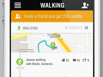 Iphone App app iphone walking