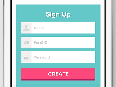 Sign Up Page flat design sign up