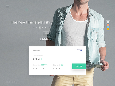 Credit Card Checkout checkout credit card dailyui simple ui web