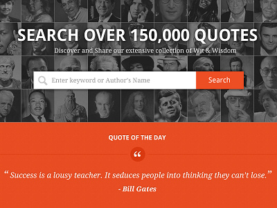 Quoto landing page quotes quoto redesign search ui
