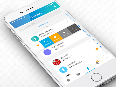 Contact screen app contact iphone