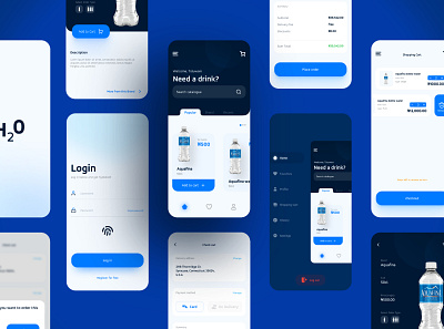 App UI design for Water ordering service dailyui figmadesign mobile app design mobile design mobile ui uidesign uiux