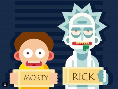 Rick and Morty cartoon cartoon character cartoon illustration design illustration logo rickandmorty