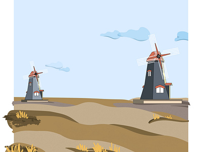 Windmills 100daychallenge 100dayproject 100daysproject adobeillustator illustration