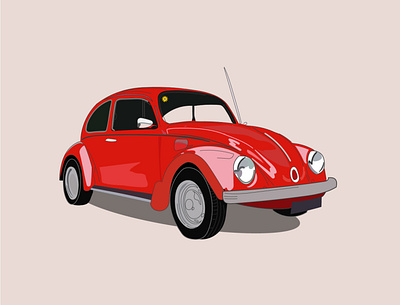 '76 Beetle 100daychallenge 100dayproject 100daysproject adobeillustator design flat illustration minimal vector