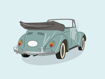 Cabriolet 100daychallenge 100dayproject 100daysproject adobeillustator design flat illustration vector