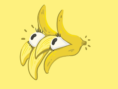 Eyes Peeled banana design digital illustration