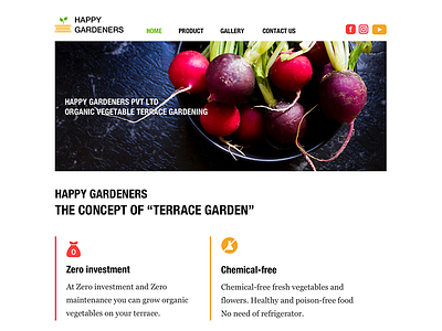 Happy Gardeners Website Home Page home page website