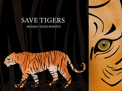 Save tigers design illustration procreate save tigers tiger wildlife