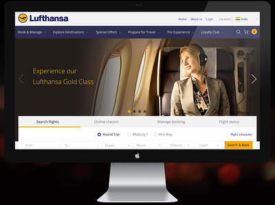 Lufthansa airlines booking webpage branding mobile ui user interface web web design