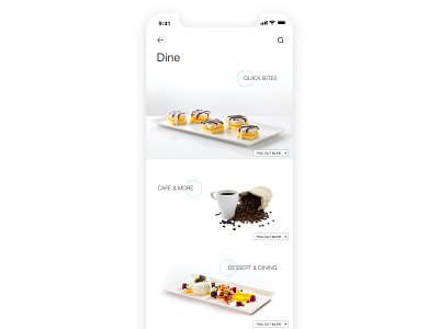 Dine page concept for a shopping mall design food mall mobile mobile app ui user interface