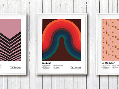 Monthly Posters for Haggerston abstract calendar graphic design music poster pub