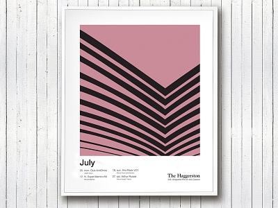 Monthly Posters for Haggerston abstract calendar graphic design music poster pub