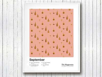 Monthly Posters for Haggerston abstract calendar graphic design music poster pub