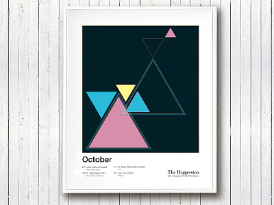 Monthly Posters for Haggerston abstract calendar graphic design music poster pub