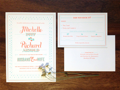 Wedding Invitation drawn envelope invitation letterpress rsvp save the date type wedding