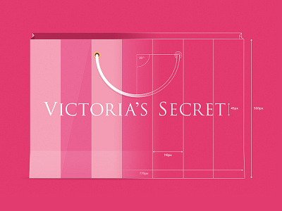 Victoria Secret Header bag flat header illustration portfolio shopping wireframe