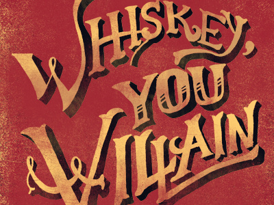 I love you for all. drawn type western whiskey