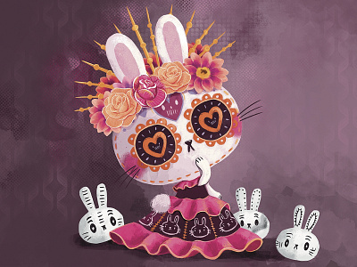Conejo muerto animal book illustration childrens illustration dia de los muertos illustration mexican rabbit