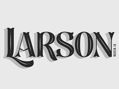Larson Font decorative font display font font neuron typography vintage vintage font