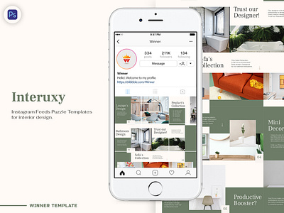 Interuxy Instagram Feeds Puzzle Template