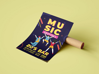 Music Festival Poster design illustration vector