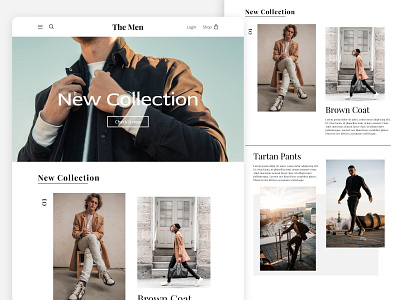 Men Fashion Desktop UI/UX branding design minimal ui ux web webdesign website website design webuiuxdesign