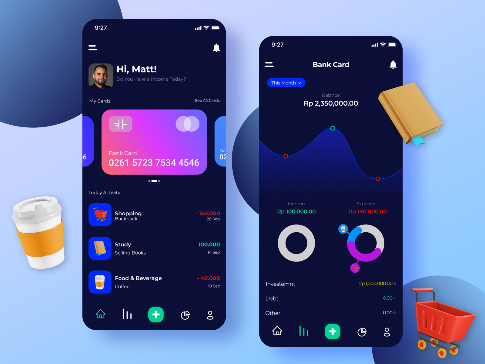 Personal Financial - UI/UX Apps by Michkel Afendi on Dribbble