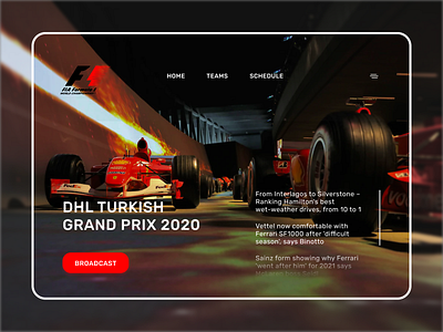 Formula 1 streaming concept app design formula1 platform player race speed tournament ui ux web design