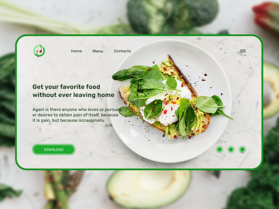 First screen concept app delivery delivery app design fast food menu food food app logo platform restaurant restaurant branding ui web design