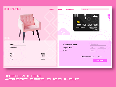 Credit card Checkout dailyui 002 ui web