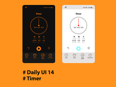 Timer clock dailyui014 mobileui timer