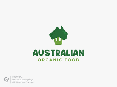 Australian Organic Food Logo australian australian logo brand brand identity branding broccoli logo design graphic design green logo logo logo design logo ideas logo inspiration logo inspire organic food logo professional logo unique logo design vegan logo vegetable logo