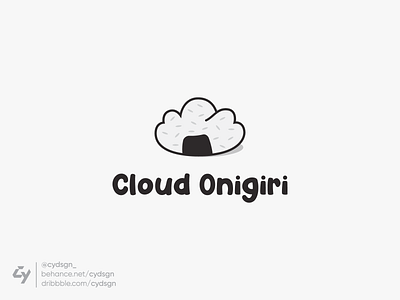 Cloud Onigiri Logo Design brand brand identity branding cloud logo design creative logo japanese food logo japanese logo logo logo design logo designer logo inspiration logo inspire onigiri logo smart logo sushi logo