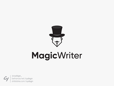 Magic Writer Logo Design brand brand identity branding dual meaning logo hat logo logo logo design logo ideas logo inspiration logo inspire magic hat logo magic logo pen logo writer logo unique logo